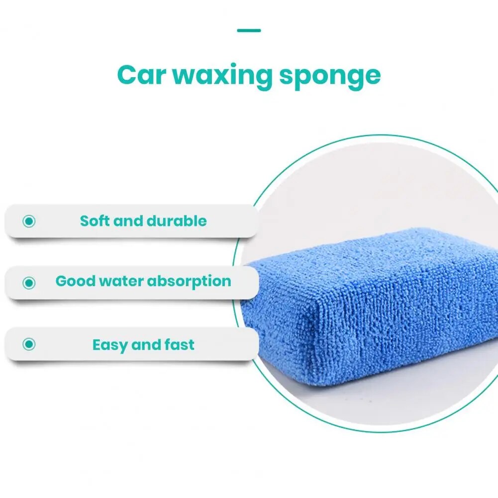 8PCs Wax Polishing Microfiber Sponge Towels